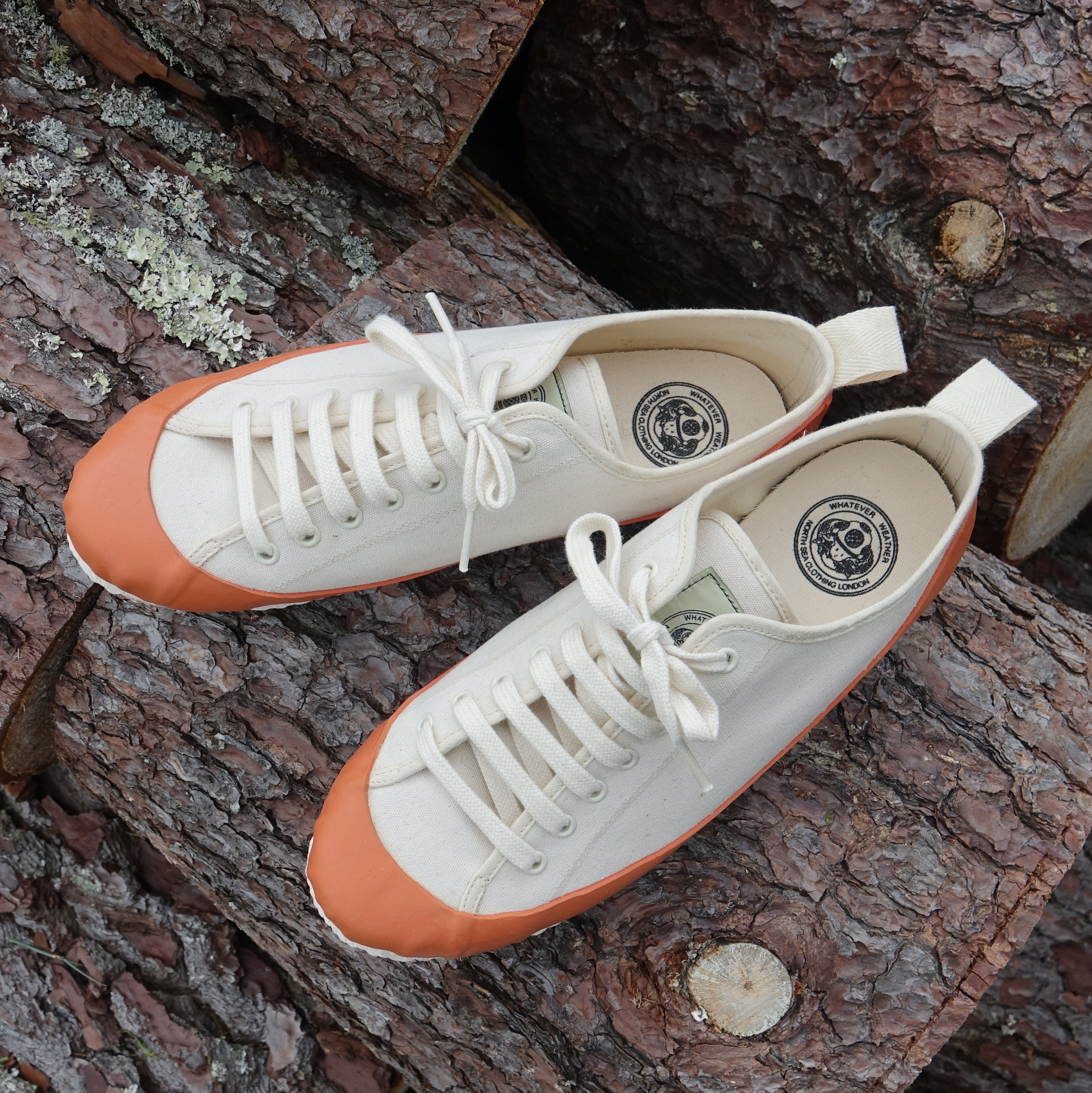 MARINE TYPE 2 DECK SHOE ECRU/ORANGE - Image 3