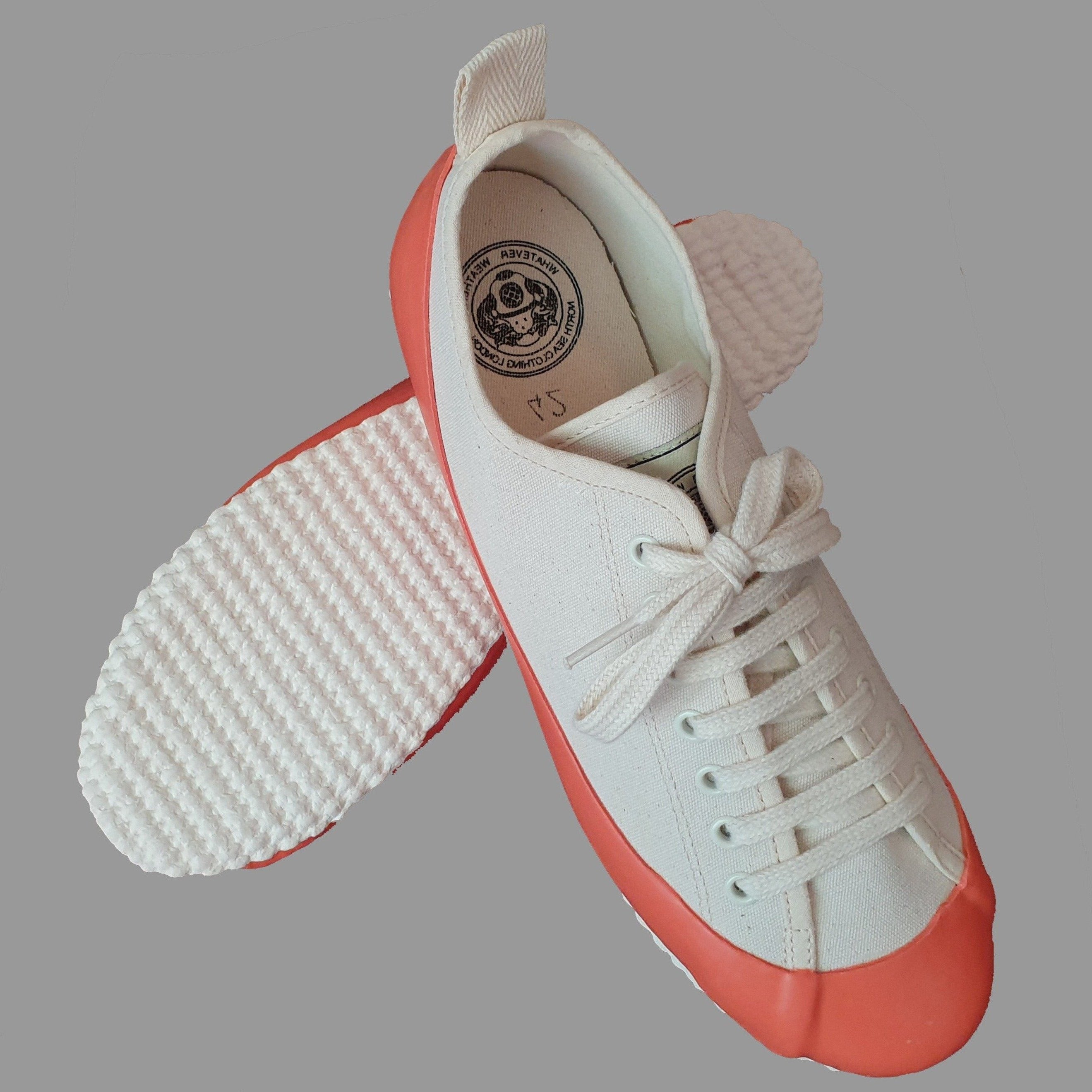 MARINE TYPE 2 DECK SHOE ECRU/ORANGE - Image 4