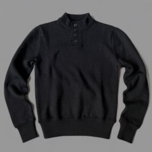 THE BRIG BUTTON FRONT - BLACK