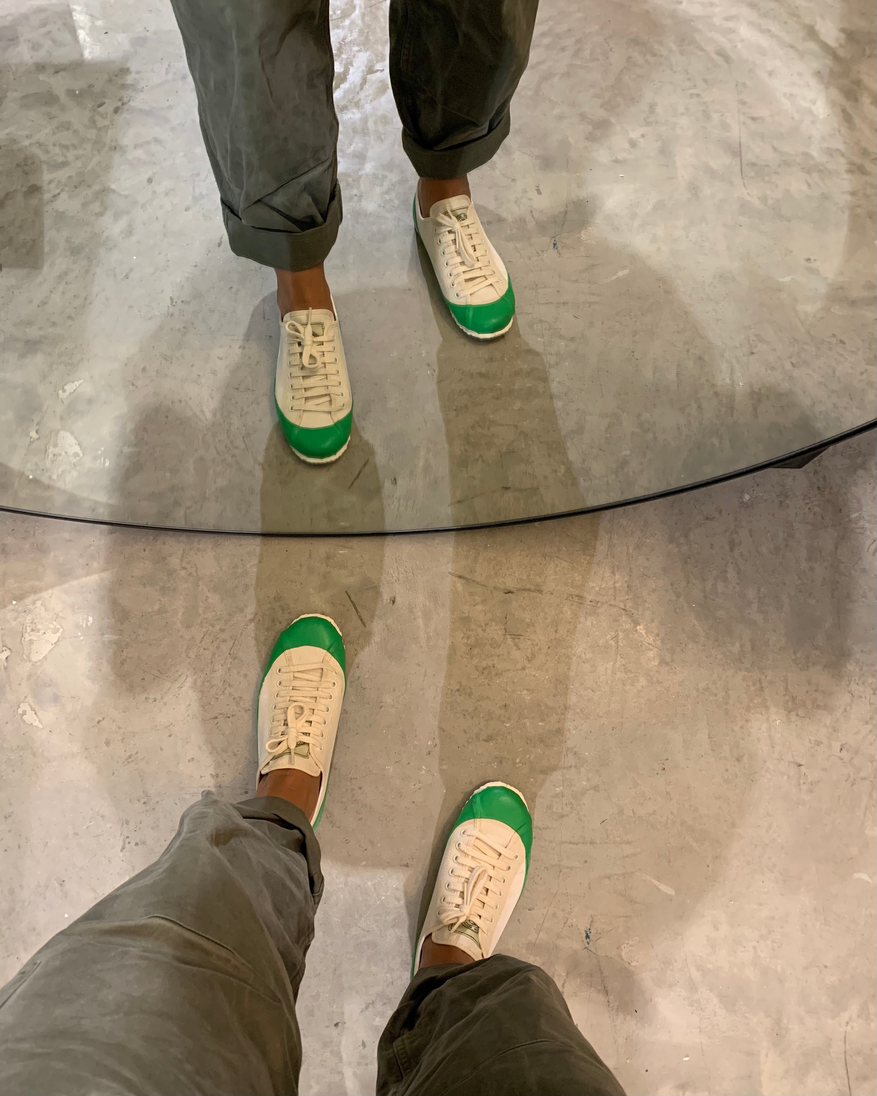 MARINE TYPE 2 DECK SHOE ECRU/GREEN - Image 3