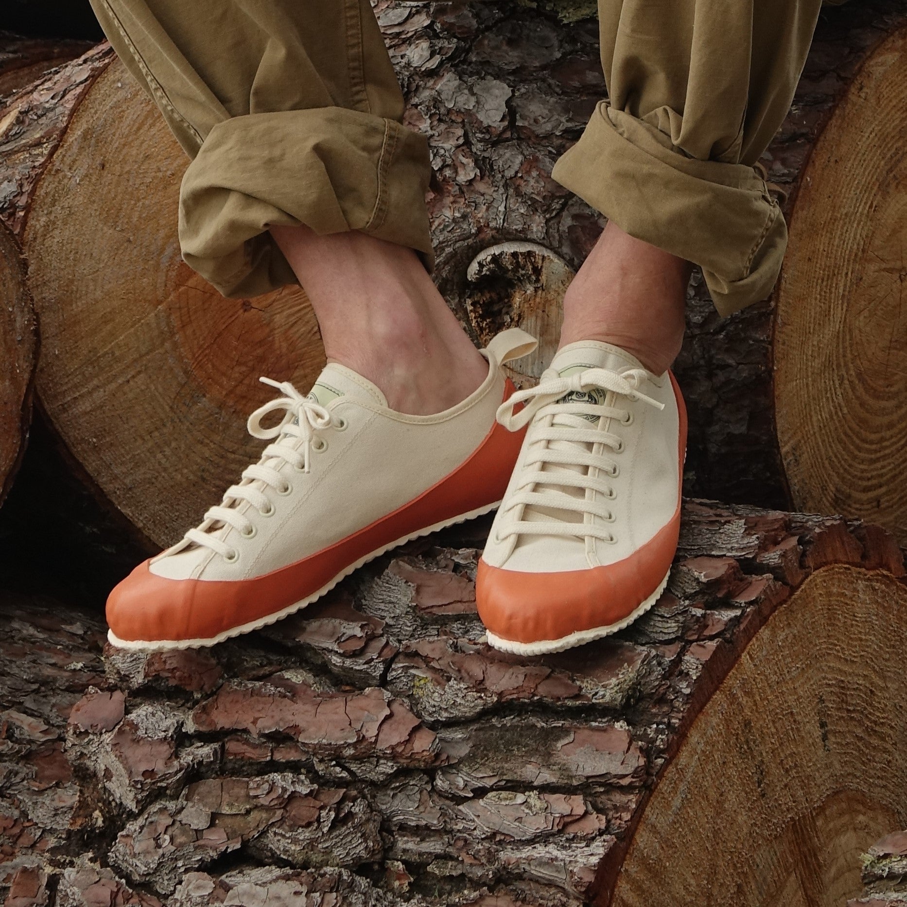 MARINE TYPE 2 DECK SHOE ECRU/ORANGE - Image 2